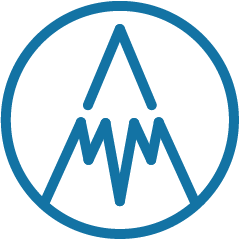 MMP Logo showing a mountain inside of a circle.
